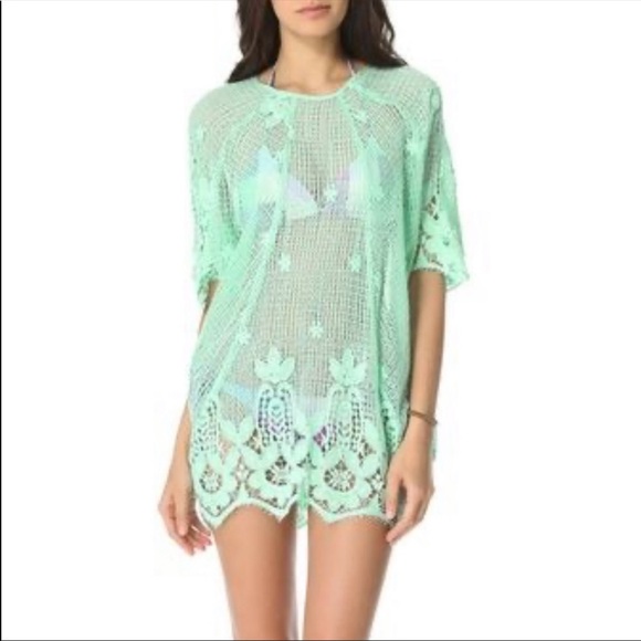 Miguelina Seafoam Green Coverup - Picture 2 of 9